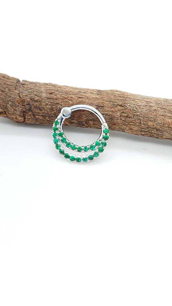 Emerald Ear Piercing